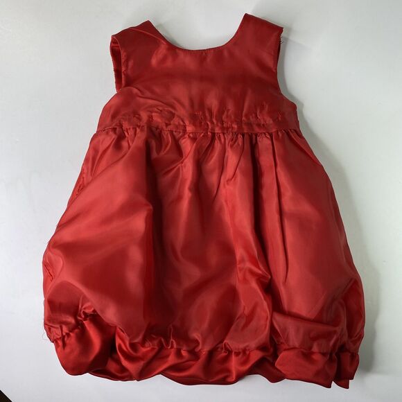 Maggie & Zoe Baby Girls Red Dress 18 Months Rosettes Bow Party Holiday Christmas - Picture 12 of 12